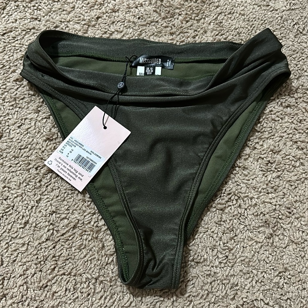 Missguided Plain High Waist Bikini Bottoms